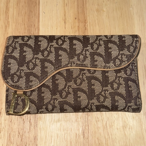 Christian Dior long saddle wallet organizer travel case - Picture 1 of 13